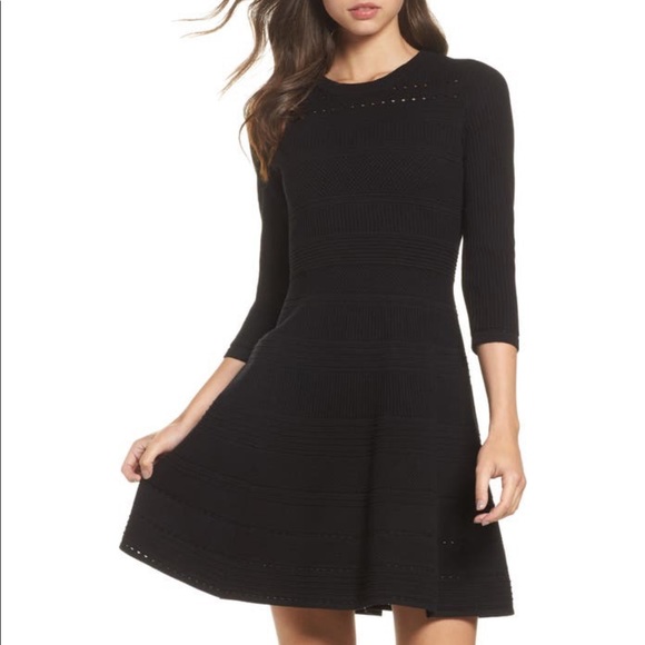 Eliza J Fit & Flare Sweater Dress